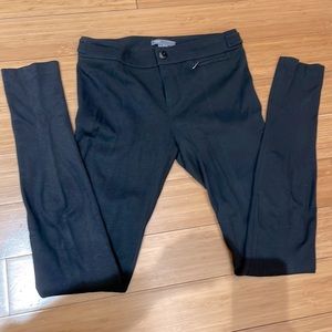 Vince textured black skinny pants with zipper mini pocket